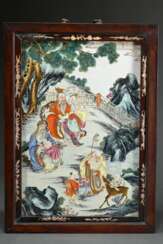 Chinese porcelain picture plate with polychrome pa…