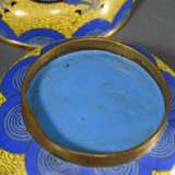 Round cloisonné box ‘Dragon’ on yellow background,… - photo 5