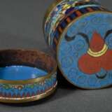 Cylindrical cloisonné box ‘Scholarly Objects’ on t… - photo 6
