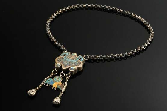 Chinese amulet necklace with double-walled pendant… - photo 1