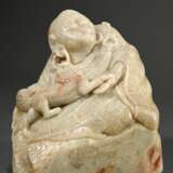 Soapstone figure ‘Seated Luohan in kasaya with you… - photo 1