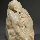 Soapstone figure ‘Seated Luohan in kasaya with you… - photo 3