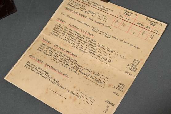 Mahjong game in wooden box with bronze ‘cash coin’… - photo 4 Mahjong game in wooden box with bronze ‘cash coin’… - photo 4