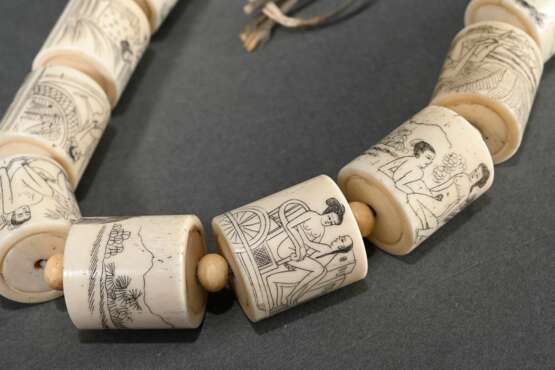 Mala made of 18 cylindrical bone beads and pumpkin… - фото 3 Mala made of 18 cylindrical bone beads and pumpkin… - фото 3