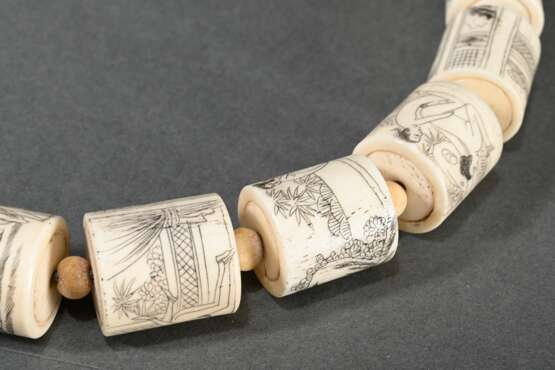 Mala made of 18 cylindrical bone beads and pumpkin… - фото 4 Mala made of 18 cylindrical bone beads and pumpkin… - фото 4