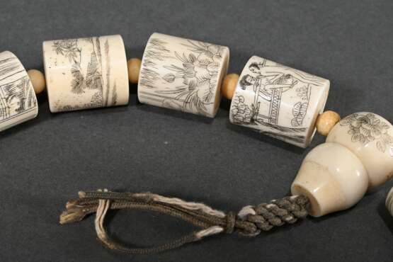 Mala made of 18 cylindrical bone beads and pumpkin… - фото 5 Mala made of 18 cylindrical bone beads and pumpkin… - фото 5