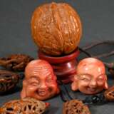 9 Various Chinese carvings: 6 fruit pits ‘Erotic M… - фото 1