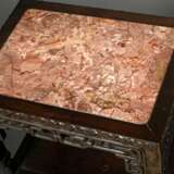 Square blackwood stand with finely carved frame an… - фото 2