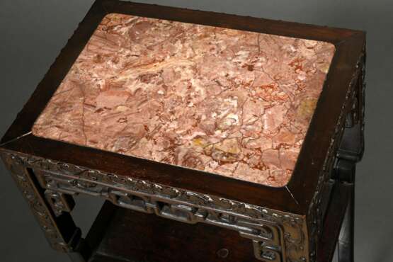 Square blackwood stand with finely carved frame an… - фото 2 Square blackwood stand with finely carved frame an… - фото 2