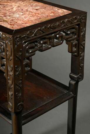 Square blackwood stand with finely carved frame an… - фото 3 Square blackwood stand with finely carved frame an… - фото 3