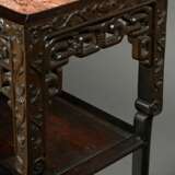 Square blackwood stand with finely carved frame an… - фото 3