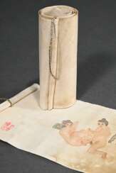 2 Various scrolls with ‘erotic motifs’, gouache on…