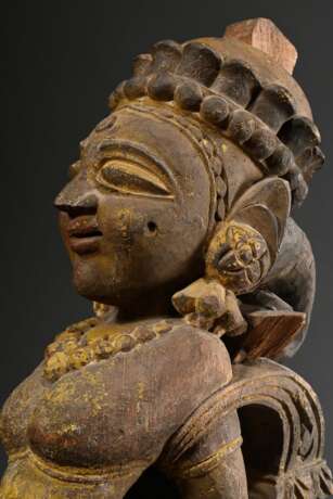 Indische Holz Figur "Weibliche Gottheit Parvati" (… - Foto 3
