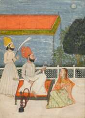 Sehr feine Mogul Miniaturmalerei "Der Sikh Herrsch…