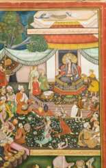 Miniaturmalerei im Mogul Stil "Fest am Hof des Sha…