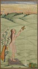 Feine Miniaturmalerei im Mogul Stil "Ayurvedisches…