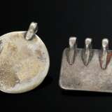 2 Various Indian amulets: 1x disc with engraving a… - photo 2