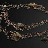 Opulent Uzbek Khiva wedding necklace with ear and … - фото 1