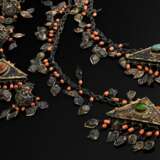 Opulent Uzbek Khiva wedding necklace with ear and … - фото 2