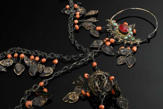 Opulent Uzbek Khiva wedding necklace with ear and … - фото 4 Opulent Uzbek Khiva wedding necklace with ear and … - фото 4