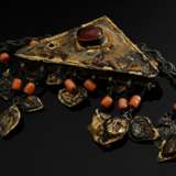 Opulent Uzbek Khiva wedding necklace with ear and … - фото 5