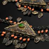 Opulent Uzbek Khiva wedding necklace with ear and … - фото 6