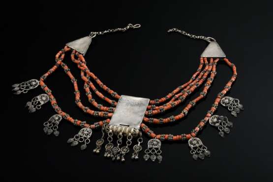 Yemeni ‘Lazam’ necklace consisting of a central sq… - фото 5