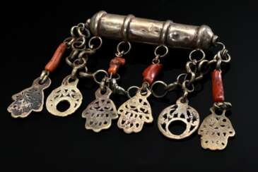 Tunisian amulet capsule ‘Qannuta’, tubular with ri…