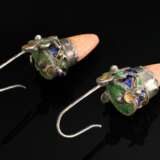 Paar algerische Ohrringe mit aufgesetzten Perlen u… - Foto 2