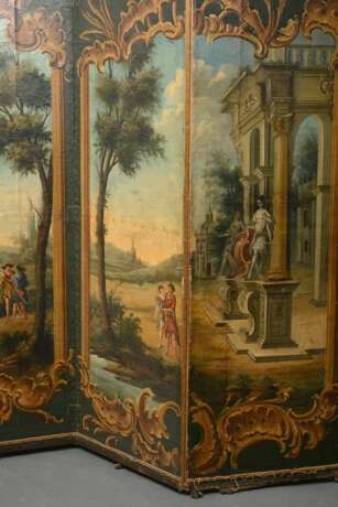 Large 4-part screen ‘Ideal landscape with palace a… - photo 2 Large 4-part screen ‘Ideal landscape with palace a… - photo 2