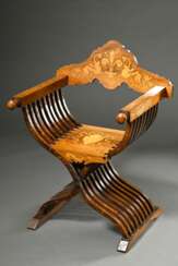 Renaissance-style rocking chair (known as a Sedia …