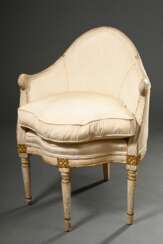 Gustavianischer Ecksessel mit hochgeschwungener Le…