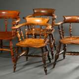 4 Various English captain's chairs with ergonomic … - photo 1