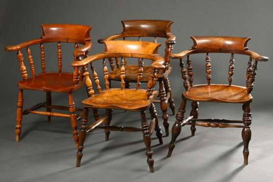 4 Various English captain's chairs with ergonomic … - photo 1 4 Various English captain's chairs with ergonomic … - photo 1