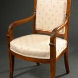 French armchair with sculpted cornucopia armrests,… - photo 1