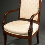 French armchair with sculpted dolphin armrests, up… - фото 1