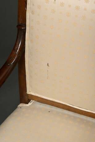 Pair of French armchairs with sculpted swan armres… - фото 4