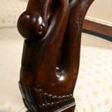 Pair of French armchairs with sculpted swan armres… - фото 5
