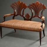 Small bench in Viennese Biedermeier style with she… - фото 1