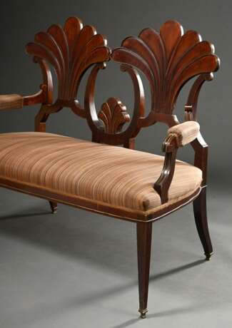 Small bench in Viennese Biedermeier style with she… - фото 2