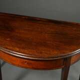 Mahogany demilune folding table on pointed legs wi… - фото 2