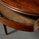 Mahogany demilune folding table on pointed legs wi… - фото 3