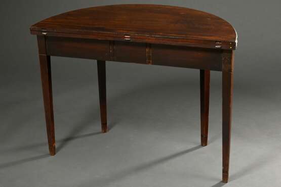 Mahogany demilune folding table on pointed legs wi… - фото 6 Mahogany demilune folding table on pointed legs wi… - фото 6
