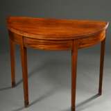 Demilune console table on fluted pointed legs with… - photo 1