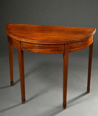 Demilune console table on fluted pointed legs with… - photo 1