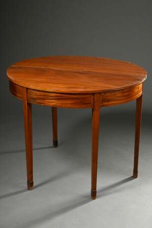 Demilune console table on fluted pointed legs with… - photo 3