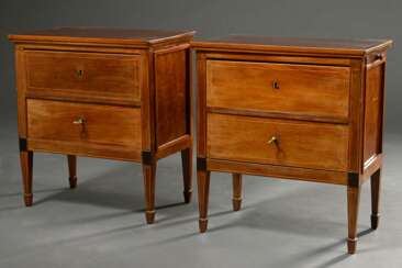 Pair of miniature chests of drawers in Biedermeier…