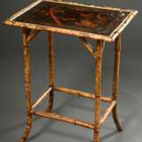 Colonial side table with bamboo frame and lacquere… - photo 1