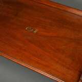 Mahogany bedside table with painted gold monogram … - photo 2