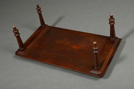 Mahogany bedside table with painted gold monogram … - photo 4